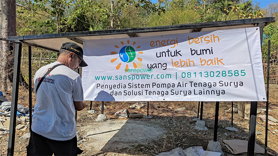 Implementasi Pompa Air Tenaga Surya Sanspower di fatuleu kupang