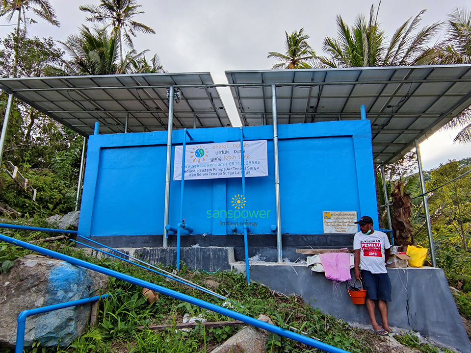 Instalasi Pompa Air Tenaga Surya Sanspower di Kota Ambon Maluku 2021