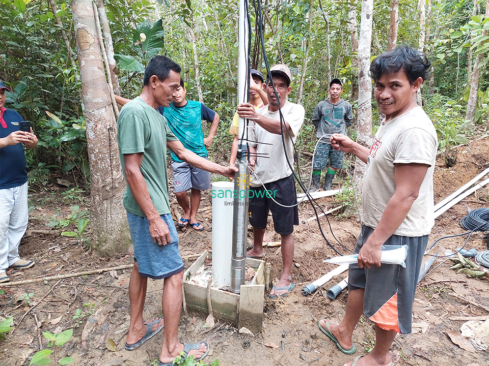Instalasi Pompa Air Tenaga Surya Sanspower di Kab. Landak Kalimantan Barat 2021